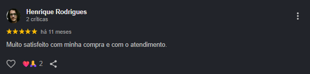 Avaliacao de cliente da MP Automoveis 8